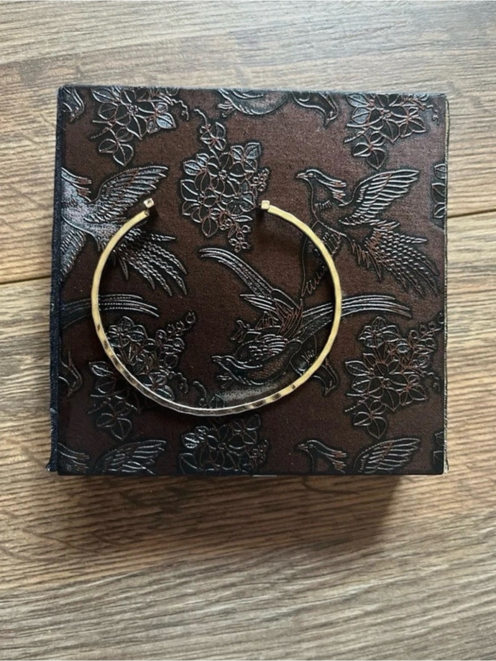 Hammered Open Cuff Bracelet in Gold - Women's Jewelry